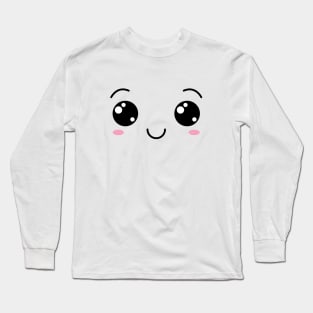 Happy kawaii smiley face Long Sleeve T-Shirt